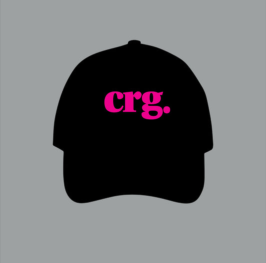 black/pink cap